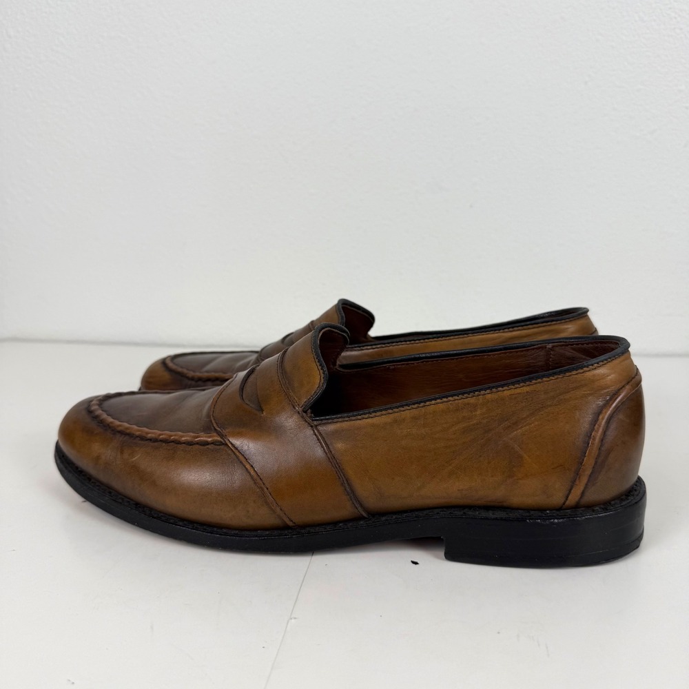 Allen Edmonds Randolph Penny Loafers Mens Tan Leather Dress Shoes Size 9 D